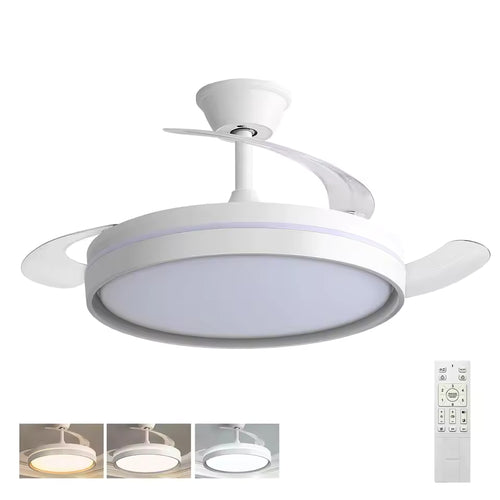 30W Motor DC Ventilador de Techo LED Reversible: 6 Velocidades, 38dB Silencioso, Control Remoto | Miravia Premium - AliExpress 6