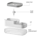 New 2 in 1 Plastic Dishwashing Soap Dispenser Countertop Soap Pump Dispenser Sink for Kitchen Bathroom Liquid Dish Soap Holder